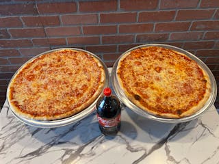Two Large Cheese Pizzas & 2 Liter Soda Special