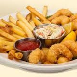 Shrimp Basket & Fries with Cocktail Sauce