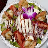 Burrata Salad With Jumbo Grilled Shrimp