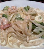 Fettuccine Alfredo with Shrimp & Broccoli