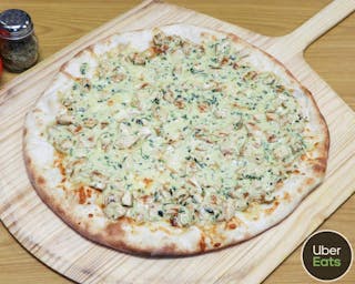 Spinach Alfredo & Grilled Chicken Pizza