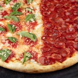 Half Margherita & Half Pepperoni Pizza