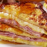 French Toast Meat Egg & Cheese Sandwich Breakfast