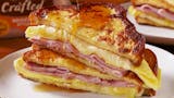 French Toast Meat Egg & Cheese Sandwich Breakfast