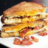 Grilled Cheese, Meat, Egg & Cheese Sandwich Breakfast