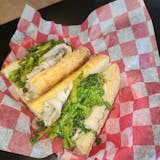 Roast Pork w/Provolone Cheese & Broccoli Rabe Sandwhich