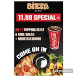 One Slice, Side Salad & Drink