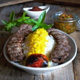 Lamb seekh kabab platter