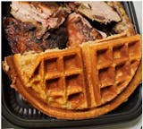 Jerk chicken & waffles