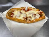 Homemade Meatball Parmigiana Sandwich