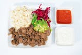Turkish Stew Beef Over White Rice + Salad + Pita Breads