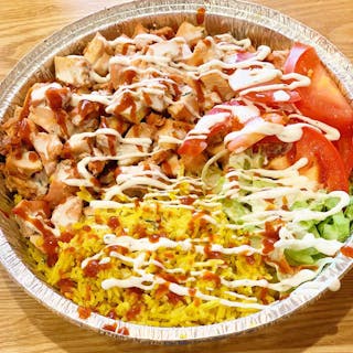 Two Chicken Over Rice Special