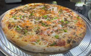 Sausage Peppers & Onions Pie