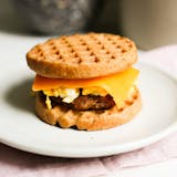Sausage, Egg, & Cheese Stuffed Waffle Sandwich