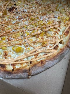 White corn pizza