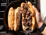 BBQ Bacon Philly Cheesesteak Sandwich