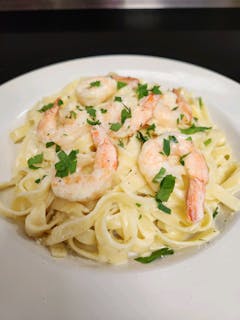 Fettuccine Alfredo with Shrimp