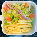 Potato Fries With Salad