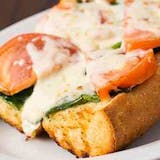 Garlic Cheese Bread with Spinach & Tomato