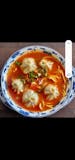 Paneer momo soup