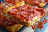 Sicilian Cheese Pizza with One Topping