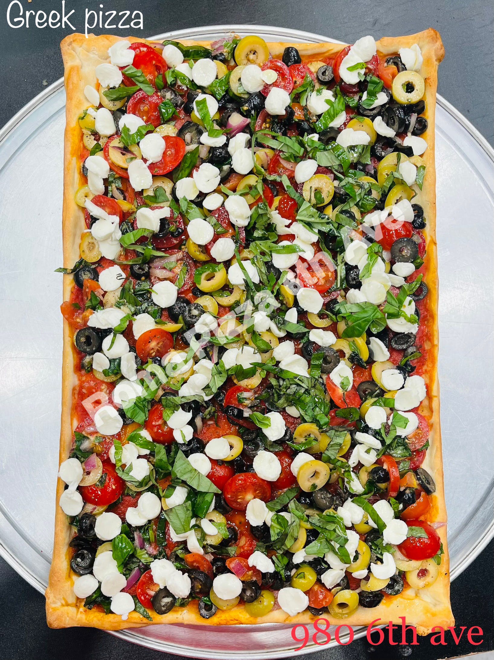 Grandma Greek Caprese Pizza 