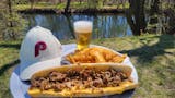 South Philly Cheesesteak with"Chicker's & Peter's Crabby Fries"