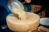Cheese wheel pasta