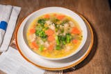 Minestrone soup with chicken