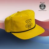 Yellow W/Black rope logo hat