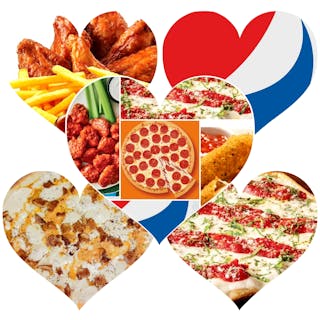 FIRST DOWN (3 LG CHEESE PIES,  21 WINGS & 2 LITER SODA)