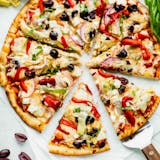 Greek  Thin Crust Gluten Free Pizza