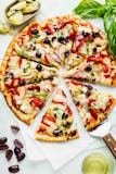 Greek  Thin Crust Gluten Free Pizza