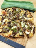 Philly Cheese Steak Pizza (Alfredo Sauce)