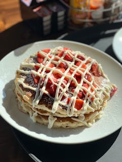 Strawberry Cream Cheese Pancakes