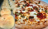 Monday 16” Margarita pizza + Garlic Rolls