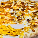 Thursday 16” Buffalo Chicken pizza + fries