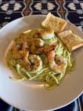 Pasta With Creamy Pesto Shrimp
