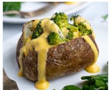 Bake Potato with Broccoli & Cheese Whiz