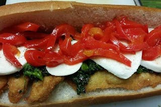 Chicken, Broccoli Rabe, Roasted Peppers & Fresh Mozzarella Sub