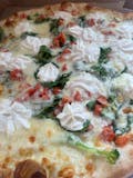 Spinach Tomato Ricotta White Pizza