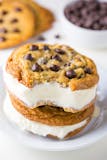 Chocolate Chip Cookie Ice Cream Sandwich