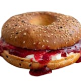 BAGEL WITH CREAM CHEESE & JELLY