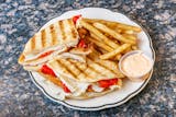 Grilled Chicken Panini with Fresh Mozzarella & Roasted Peppers