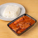 Maffe Peanut Butter Stew Served with White Rice