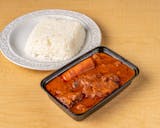 Maffe Peanut Butter Stew Served with White Rice