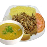 Chicken Shawarma Plate With Soup