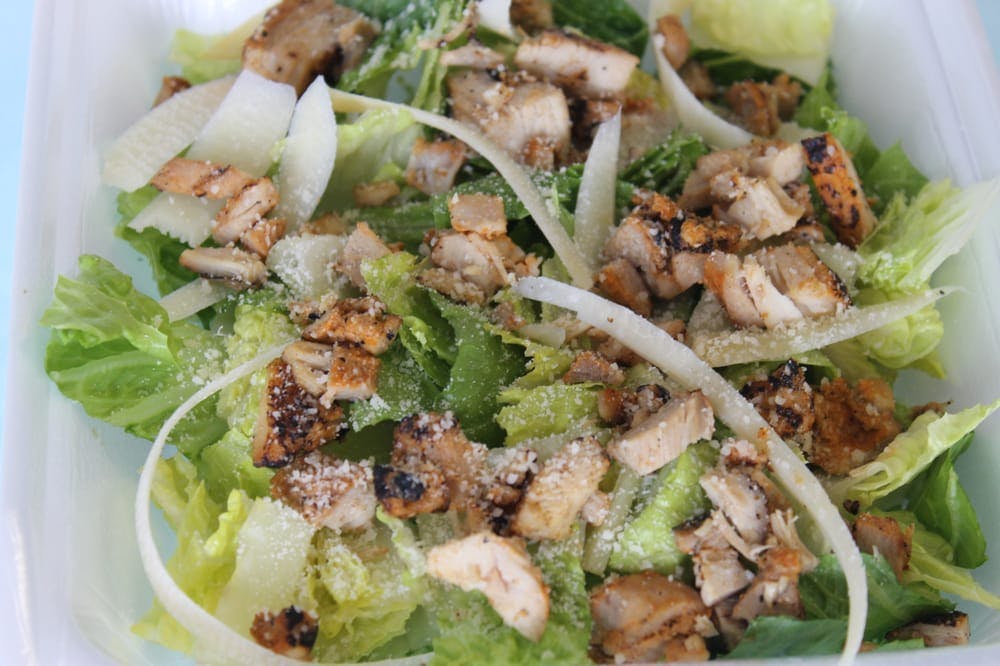 Caesar Salad with Chopped Chicken
