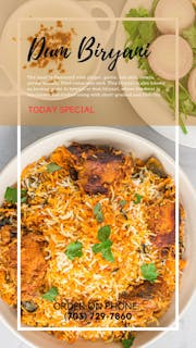 Tava Chicken Dum Biryani