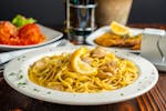 Oyster Mushroom Scampi with Linguine Vegan
